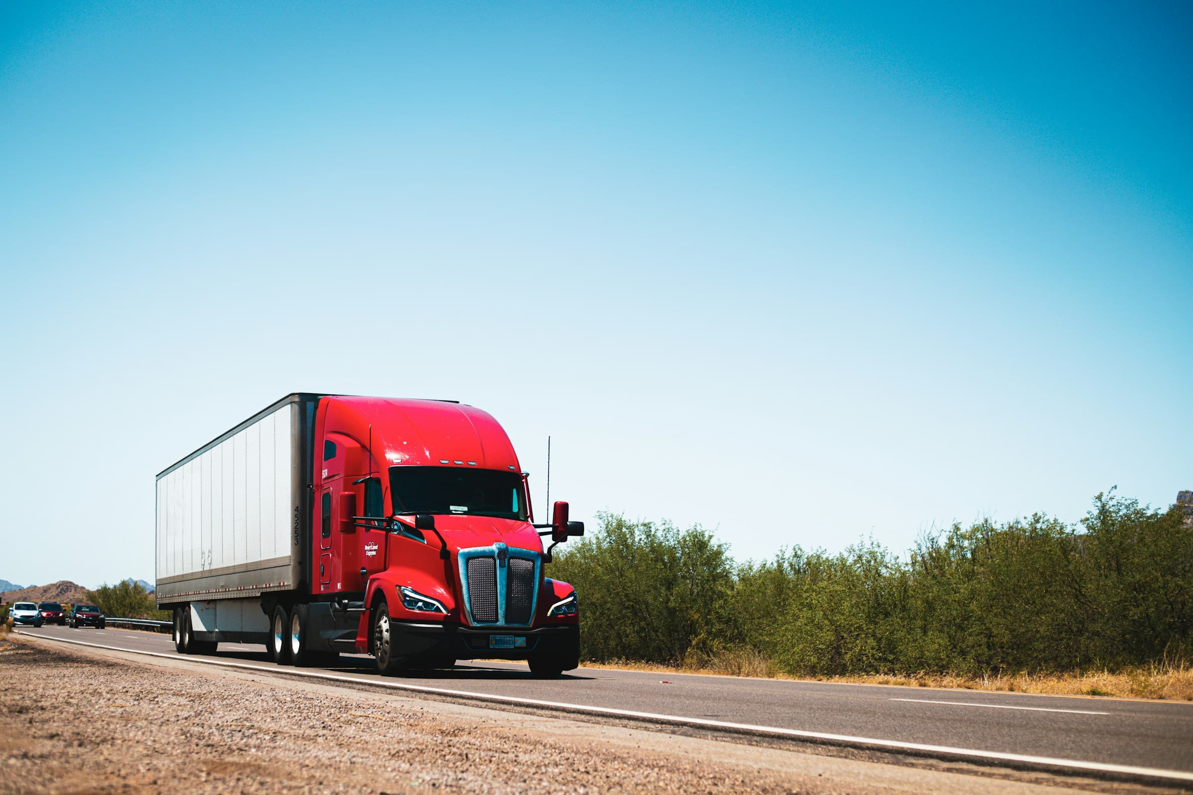 Semi truck on the road